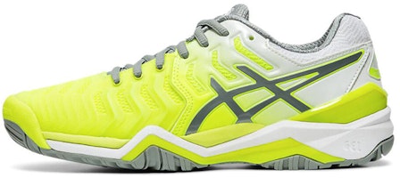 (Women) ASICS Gel Resolution 7 'Safety Yellow Stone Grey' E751Y-750 (Women) ASICS Gel Resolution 7 'Safety Yellow Stone Grey' E751Y-750