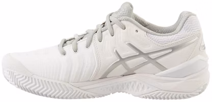 (Women) ASICS Gel-Resolution 7 Clay Court Shoes For White/Grey E752Y-0193 (Women) ASICS Gel-Resolution 7 Clay Court Shoes For White/Grey E752Y-0193