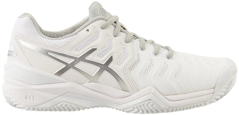 (Women) ASICS Gel-Resolution 7 Clay Court Shoes For White/Grey E752Y-0193 Order (Women) ASICS Gel-Resolution 7 Clay Court Shoes For White/Grey E752Y-0193