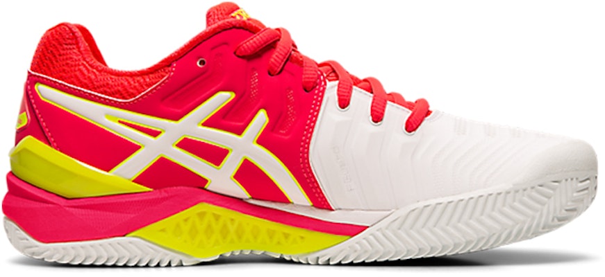 (Women) ASICS Gel Resolution 7 Clay Court 'White Red Yellow' E752Y-116 Order (Women) ASICS Gel Resolution 7 Clay Court 'White Red Yellow' E752Y-116