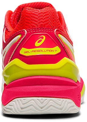 (Women) ASICS Gel Resolution 7 Clay Court 'White Red Yellow' E752Y-116 Purchase (Women) ASICS Gel Resolution 7 Clay Court 'White Red Yellow' E752Y-116
