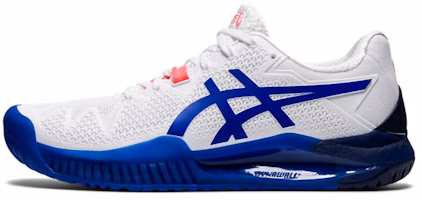 (Women) ASICS Gel Resolution 8 'White Lapis Lazuli Blue' 1042A072-107 (Women) ASICS Gel Resolution 8 'White Lapis Lazuli Blue' 1042A072-107