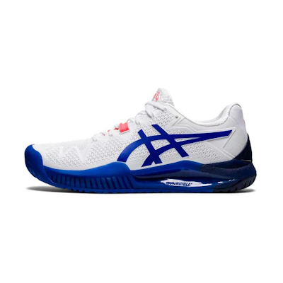 (W) ASICS Gel Resolution 8 'White Lapis Lazuli Blue'