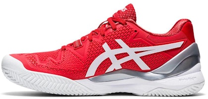 (Women) ASICS Gel Resolution 8 Clay 'Fiery Red White' 1042A070-601 (Women) ASICS Gel Resolution 8 Clay 'Fiery Red White' 1042A070-601