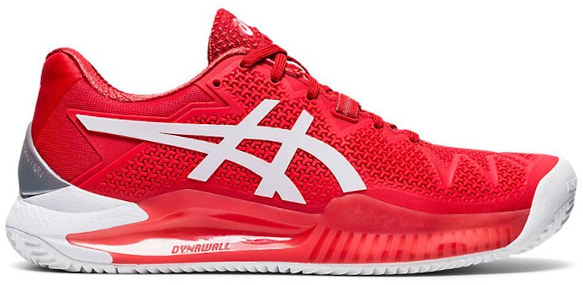 (W) ASICS Gel Resolution 8 Clay 红白网球鞋 1042A070-601 Order (W) ASICS Gel Resolution 8 Clay 红白网球鞋 1042A070-601