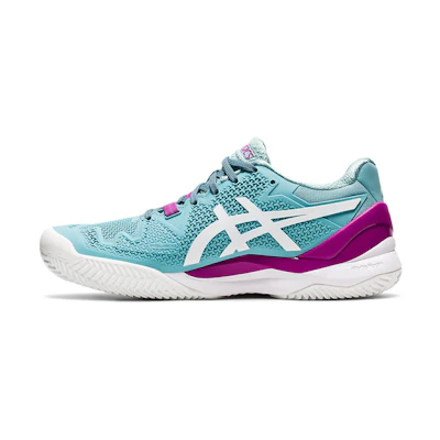 (W) ASICS Gel Resolution 8 Clay 'Smoke Blue White'