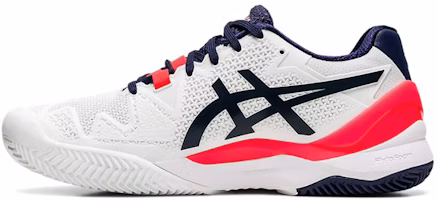(Women) ASICS Gel-Resolution 8 Clay /Blue 'White' 1042A070-103 (Women) ASICS Gel-Resolution 8 Clay /Blue 'White' 1042A070-103