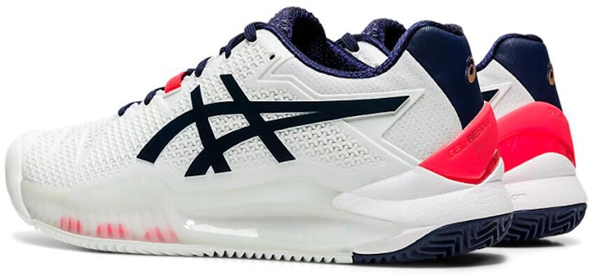 (W) 아식스 젤레졸루션 8 클레이 화이트/블루 1042A070-103 Shop (W) 아식스 젤레졸루션 8 클레이 화이트/블루 1042A070-103