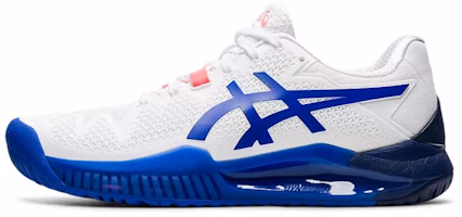 (Women) ASICS Gel Resolution 8 Wide 'White Lapis Lazuli Blue' 1042A097-107 (Women) ASICS Gel Resolution 8 Wide 'White Lapis Lazuli Blue' 1042A097-107