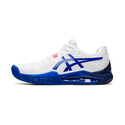 (W) ASICS Gel Resolution 8 Wide 'White Lapis Lazuli Blue'