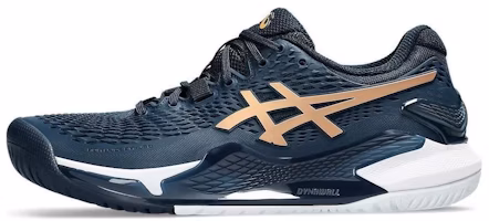 (Women) ASICS Gel Resolution 9 'French Blue Pure Gold' 1042A268-960 (Women) ASICS Gel Resolution 9 'French Blue Pure Gold' 1042A268-960