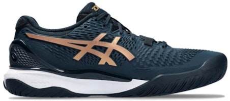 (W) ASICS Gel Resolution 9 'French Blue Pure Gold' kasut tenis. 1042A268-960 Order (W) ASICS Gel Resolution 9 'French Blue Pure Gold' kasut tenis. 1042A268-960