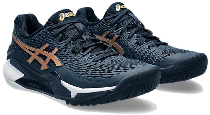 (Women) ASICS Gel Resolution 9 'French Blue Pure Gold' 1042A268-960 Lookbook (Women) ASICS Gel Resolution 9 'French Blue Pure Gold' 1042A268-960