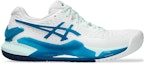Order (W) ASICS Gel Resolution 9 'Putih Teal Biru' 1042A208-102