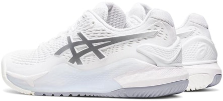 (女款)ASICS Gel Resolution 9 寬楦「純白銀」1042A226-100 Shop (女款)ASICS Gel Resolution 9 寬楦「純白銀」1042A226-100