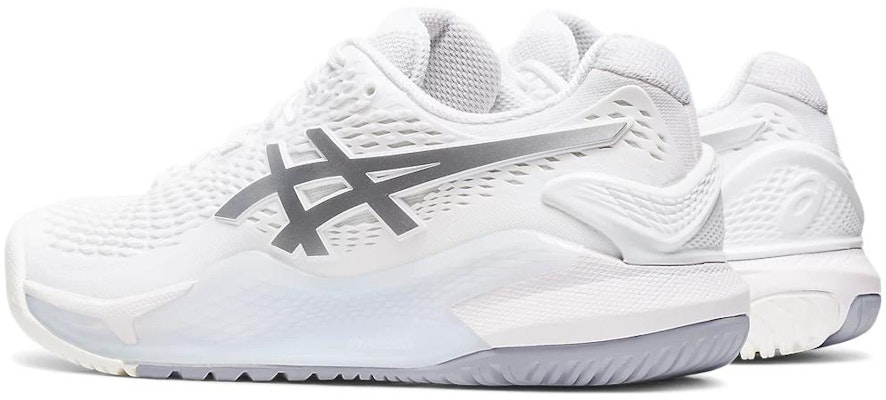 (W) ASICS Gel Resolution 9 Lebar 'Putih Perak Tulin' 1042A226-100 Shop (W) ASICS Gel Resolution 9 Lebar 'Putih Perak Tulin' 1042A226-100