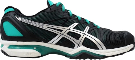 (Women) ASICS Gel Resolution Speed 'Black Aqua Green' E250N-9087 (Women) ASICS Gel Resolution Speed 'Black Aqua Green' E250N-9087