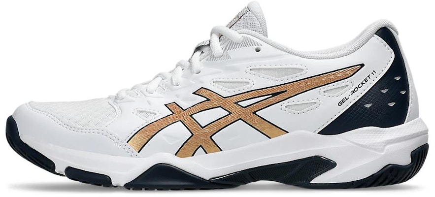 (Women) ASICS Gel Rocket 11 'White Pure Gold' 1072A093-104 Buy (Women) ASICS Gel Rocket 11 'White Pure Gold' 1072A093-104