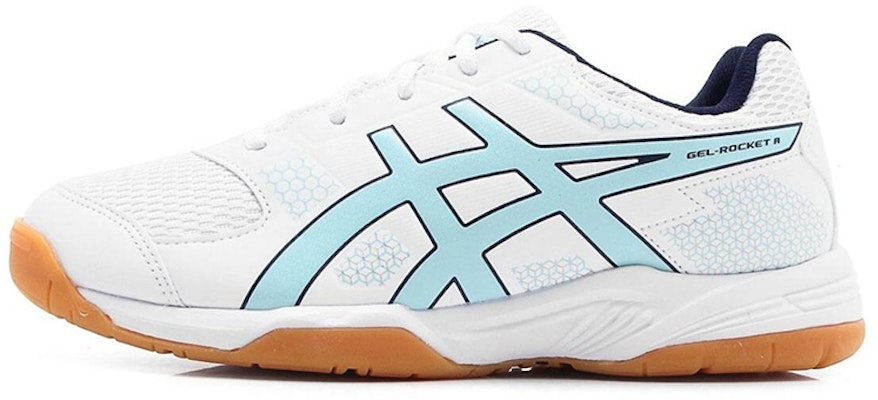 (Women) ASICS Gel-Rocket 8 'White Blue' B056A-101 Buy (Women) ASICS Gel-Rocket 8 'White Blue' B056A-101