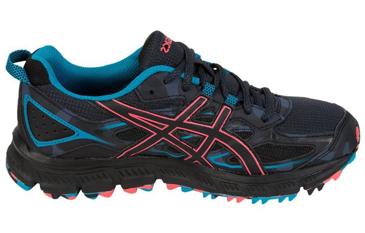 Order (W) ASICS Gel Scram 'Hitam Biru Merah' T6K7N-9099