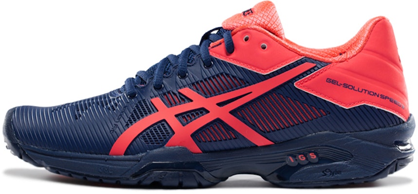 (Women) ASICS Gel-Solution Speed 3 Blue/ 'Red' E650N-4920 Buy (Women) ASICS Gel-Solution Speed 3 Blue/ 'Red' E650N-4920