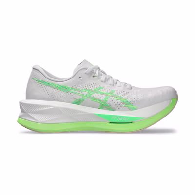 (W) ASICS Sonicblast Running Shoes White/Vital Green