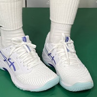 (W) ASICS Gel Tactic 12 'Blanco Berenjena' 1072A092-101 1