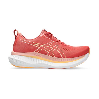(W) ASICS Glideride Max Running Shoes Dark Pink Clay/Orange Glow
