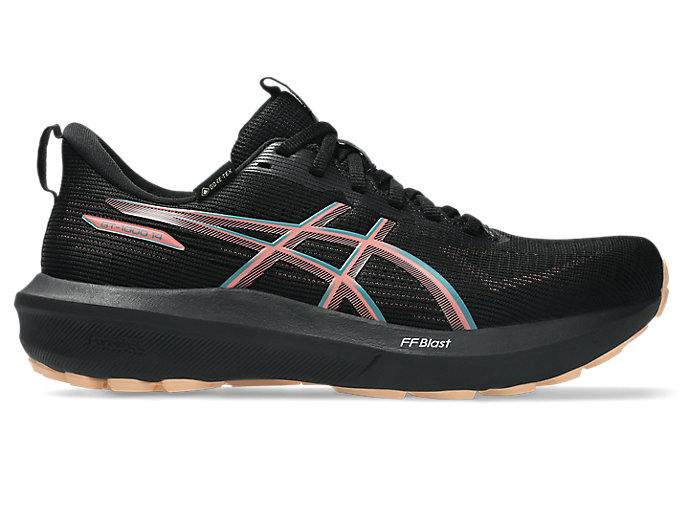 (Women) ASICS GT-1000 14 GTX Running Shoes Black/Misty Pine 1012B857-002