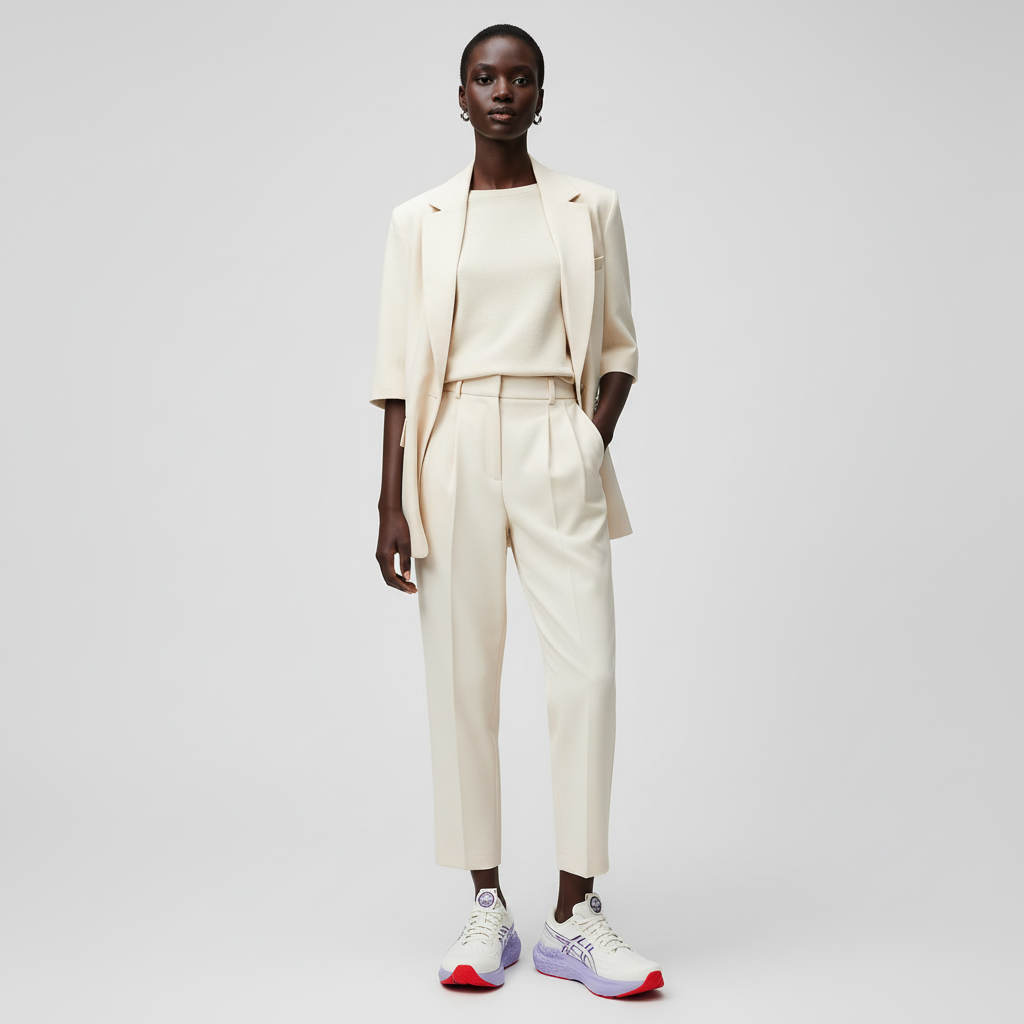 Lookbook (W) ASICS GT-2000 14 Tokyo Kasut Lari Krim/Edo Ungu 1012B914-500