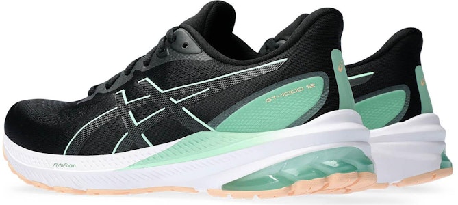 (W) ASICS GT 1000 12 'Hitam Hijau Mint' 1012B450-006 Purchase (W) ASICS GT 1000 12 'Hitam Hijau Mint' 1012B450-006