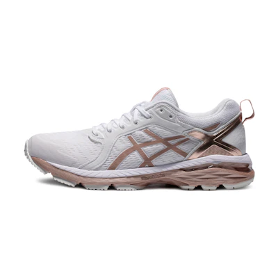 (W) ASICS Gt-motor Platinum Sport Shoes White/Gold