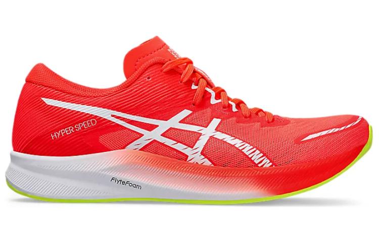 Lookbook Asics Hyper Speed 3 圓頭舒適 防滑耐磨 低筒 跑步鞋 女款 紅色