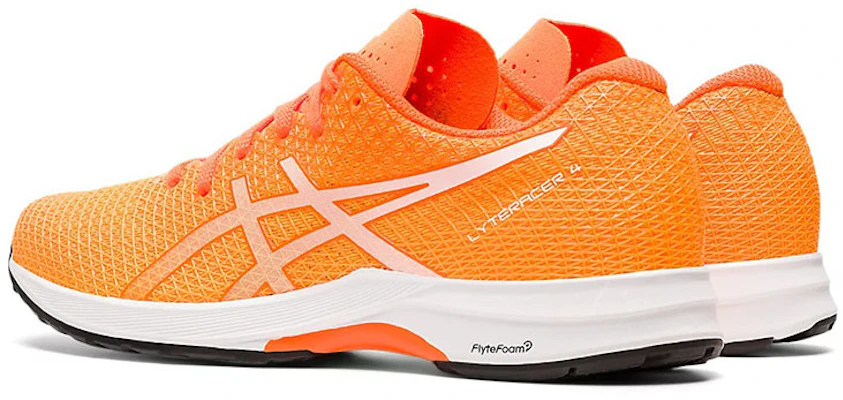 Asics Lyteracer 4 輕便耐磨跑鞋 女款 橙白 Shop Asics Lyteracer 4 輕便耐磨跑鞋 女款 橙白