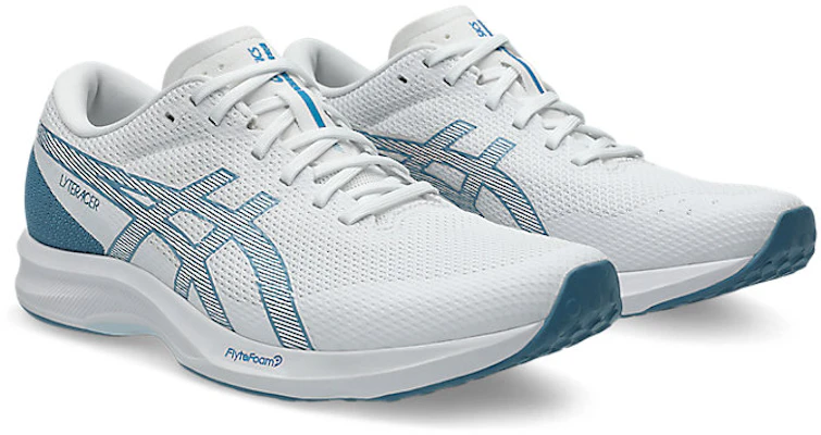 (W) アシックス ライトレーサー 6 ランニングシューズ ホワイト/サバブルー 1012B764-102 Order (W) アシックス ライトレーサー 6 ランニングシューズ ホワイト/サバブルー 1012B764-102