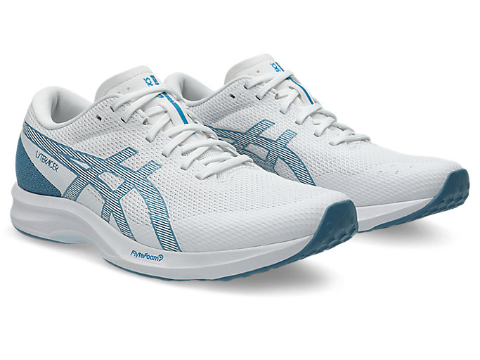 Lookbook (Women) ASICS Lyteracer 6 Running Shoes White/Saba Blue 1012B764-102