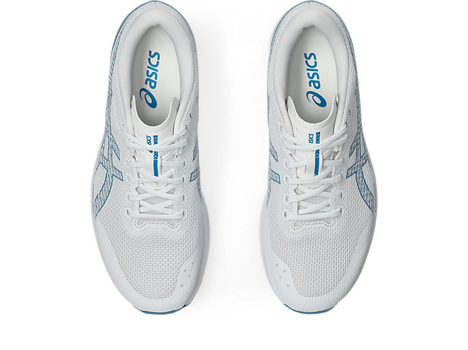 Sizing (Women) ASICS Lyteracer 6 Running Shoes White/Saba Blue 1012B764-102