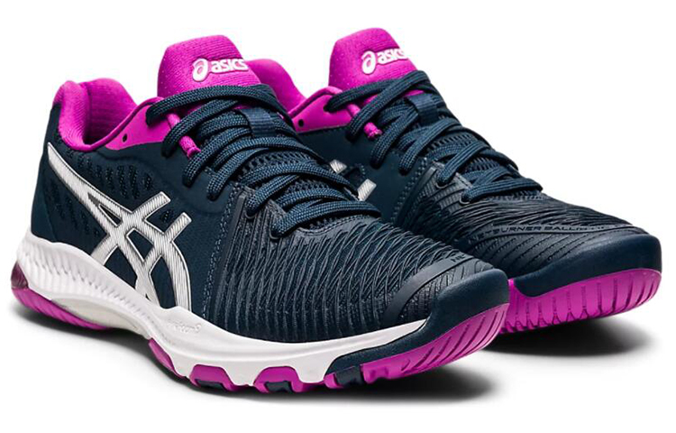Lookbook (W) Sepatu Lari ASICS Netburner Ballistic FF 2 Biru/Putih 1052A033-404