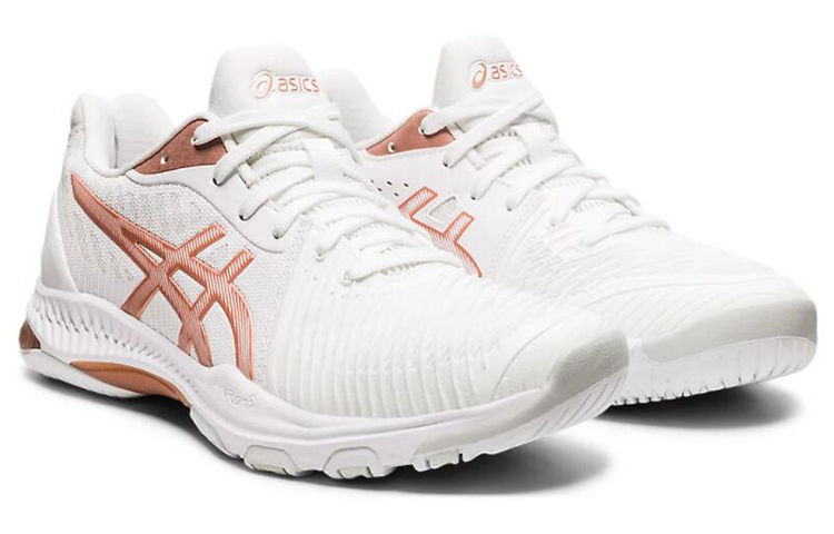 Lookbook (W) ASICS Netburner Ballistic FF 2 Chaussures Running Blanc/Doré 1052A033-102