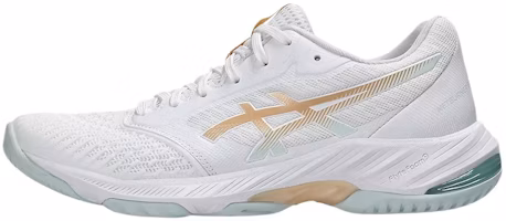 (Women) ASICS Netburner Ballistic FF 3 'White Champagne' 1052A069-112 (Women) ASICS Netburner Ballistic FF 3 'White Champagne' 1052A069-112