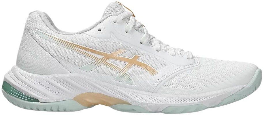 (Women) ASICS Netburner Ballistic FF 3 'White Champagne' 1052A069-112 Order (Women) ASICS Netburner Ballistic FF 3 'White Champagne' 1052A069-112