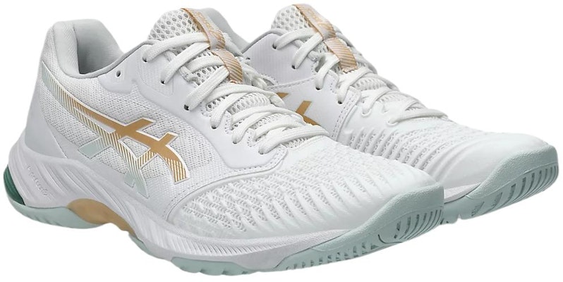 (Women) ASICS Netburner Ballistic FF 3 'White Champagne' 1052A069-112 Lookbook (Women) ASICS Netburner Ballistic FF 3 'White Champagne' 1052A069-112