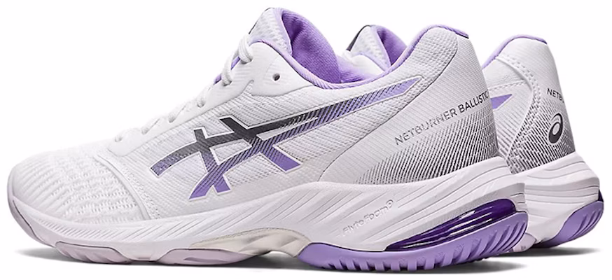 (Women) ASICS Netburner Ballistic FF 3 'White Digital Violet' 1052A069-104 Lookbook (Women) ASICS Netburner Ballistic FF 3 'White Digital Violet' 1052A069-104