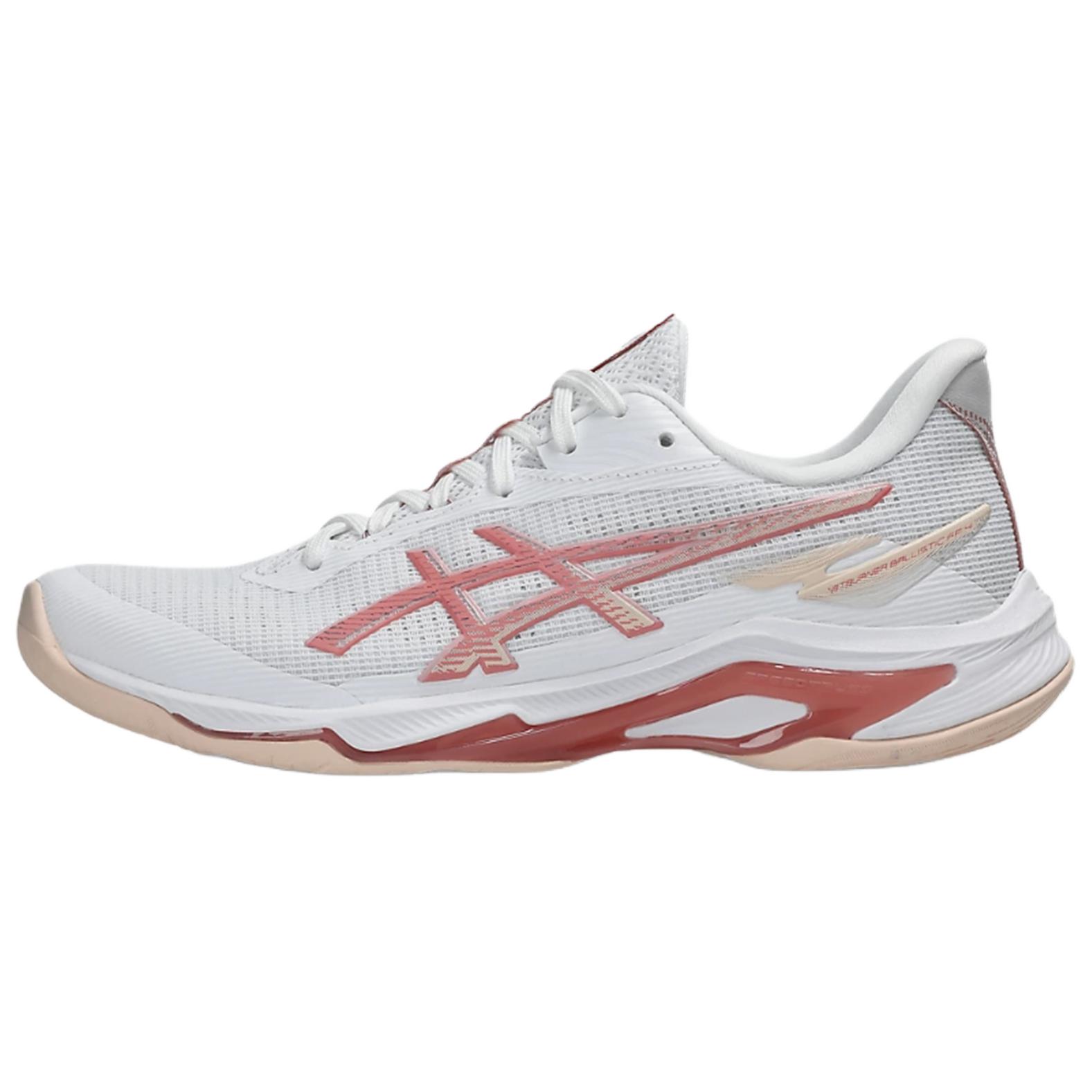 (Women) ASICS Netburner Ballistic FF 4 Volleyball Shoes White/Pink Durable Comfort 1052A083-103