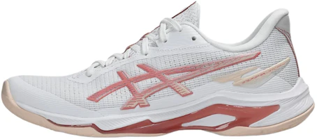 (Women) ASICS Netburner Ballistic FF 4 Volleyball Shoes White/Pink Durable Comfort 1052A083-103 (Women) ASICS Netburner Ballistic FF 4 Volleyball Shoes White/Pink Durable Comfort 1052A083-103