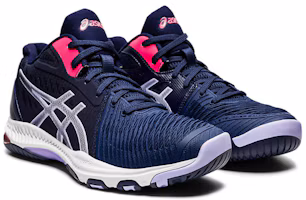 Lookbook Asics Netburner Ballistic FF MT 2 女款 藍白 復古籃球高筒鞋