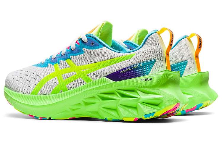 Shop (Women) ASICS Novablast 2 'White Safety Yellow'  1012B247-100