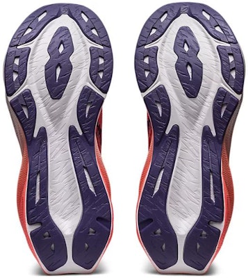 (W) ASICS Novablast 3 'Papaya Dusty Purple' Lelaki Wanita Sukan Kasut 1012B288-701 Sizing (W) ASICS Novablast 3 'Papaya Dusty Purple' Lelaki Wanita Sukan Kasut 1012B288-701