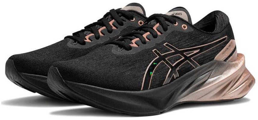 (Women) ASICS Novablast 3 Platinum 'Black Rose Gold' 1012B538-001 Lookbook (Women) ASICS Novablast 3 Platinum 'Black Rose Gold' 1012B538-001