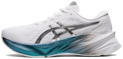 (Women) ASICS Novablast 3 Platinum 'White Metallic Blue' 1012B290-100 (Women) ASICS Novablast 3 Platinum 'White Metallic Blue' 1012B290-100